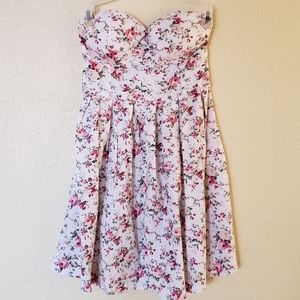 Floral Strapless Dress